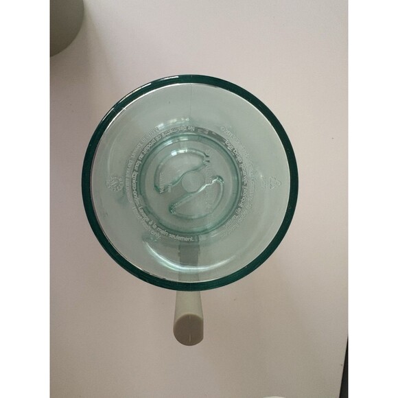 Starbucks Iced Coffee Pour Over Pitcher Green BPA Free 2013 Cone Pitcher Lid EUC - Picture 7 of 10